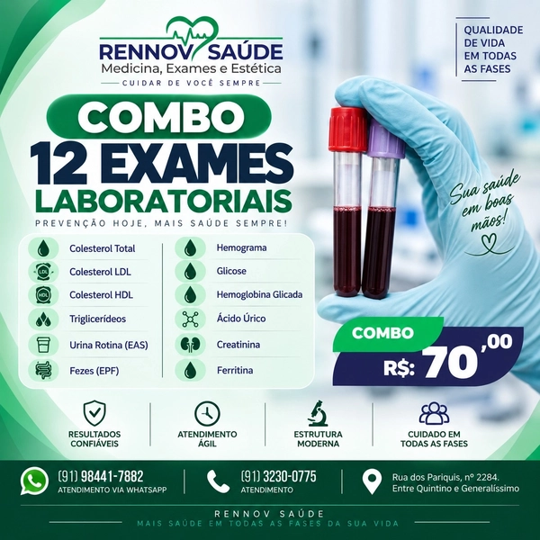 Combo Exames Laboratoriais
